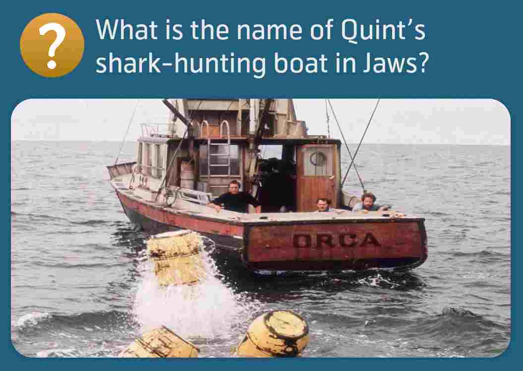 What is the name of Quint’s sharkhunting boat in Jaws?