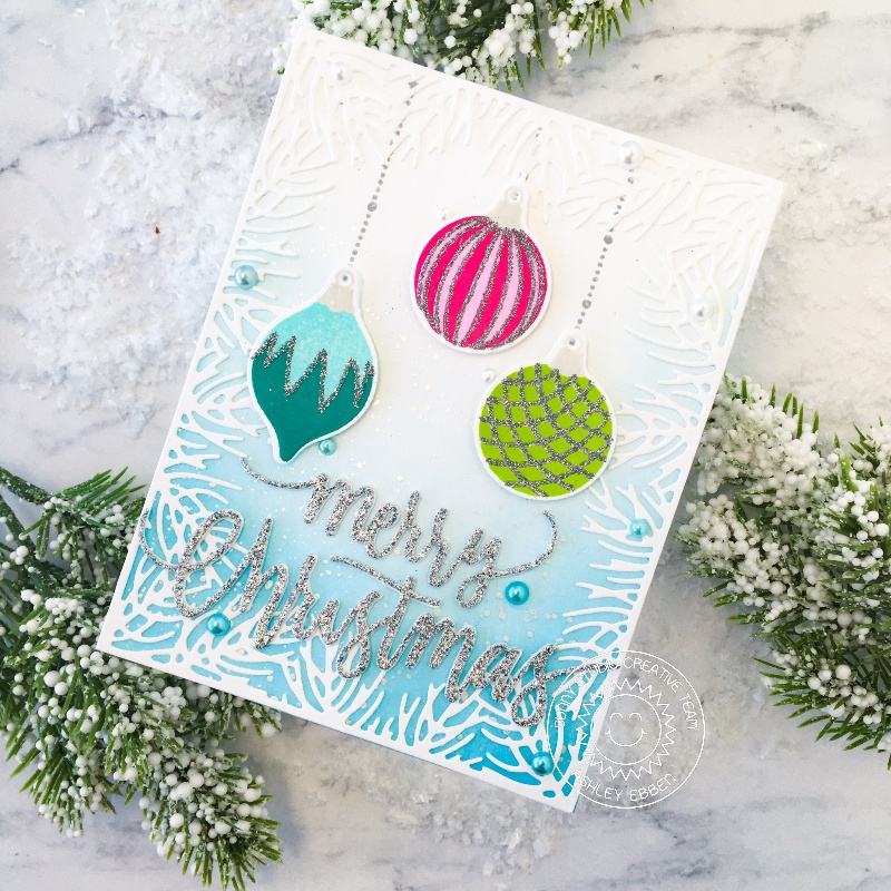 Sunny Studio: Retro Ornaments Cards with Ashley and Mayra