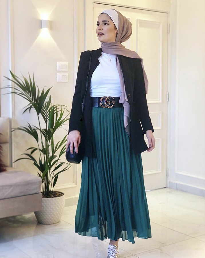 Plated Skirts style for Hijab