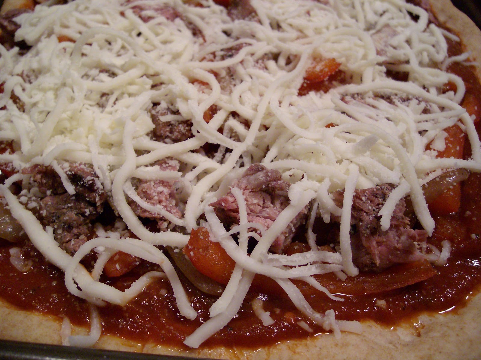 The Foodie RD Leftover Steak Pizza