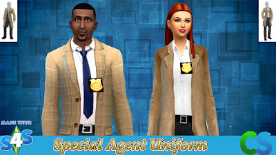 sims tsf uniform agent special male