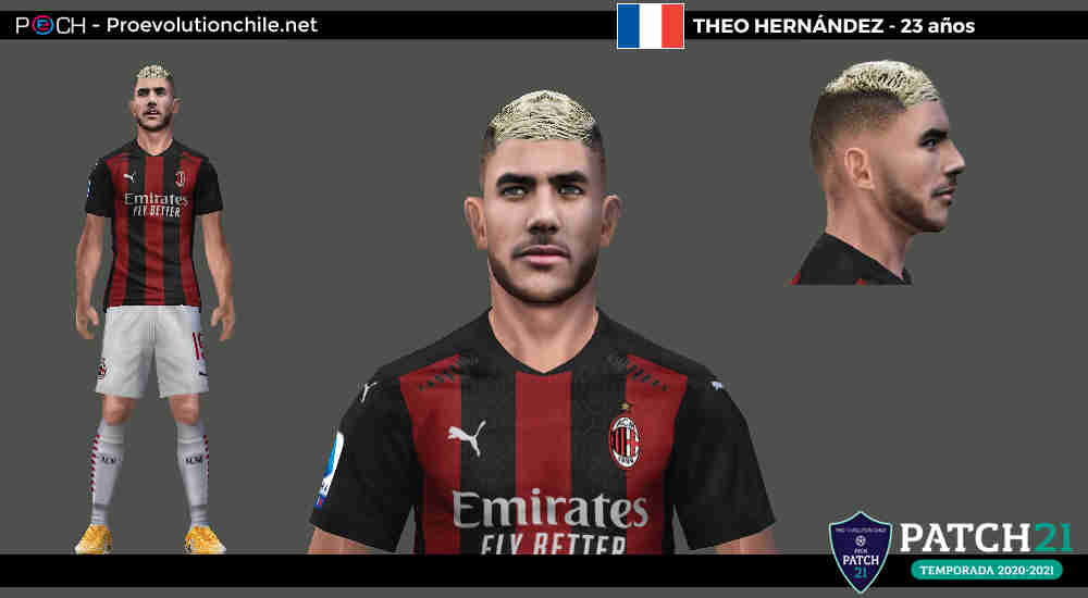 Ultigamerz Pes 6 Theo Hernandez Ac Milan Face 2020 21