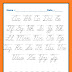 Cursive Writing Capital and Lowercase A to Z Practice Worksheet Free Download