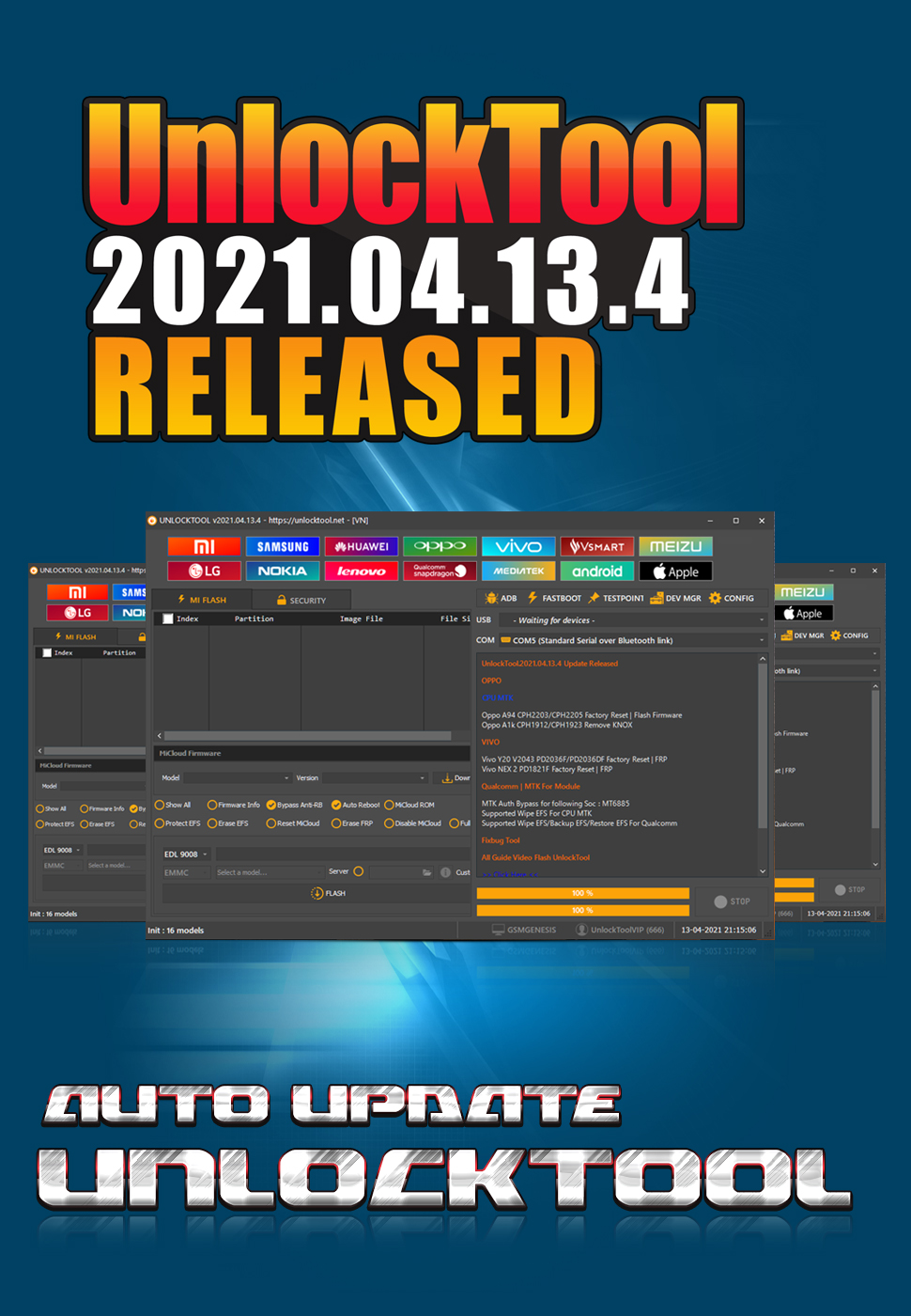 UnlockTool 2021.04.13.4 Released Update Auto, And MTK Module