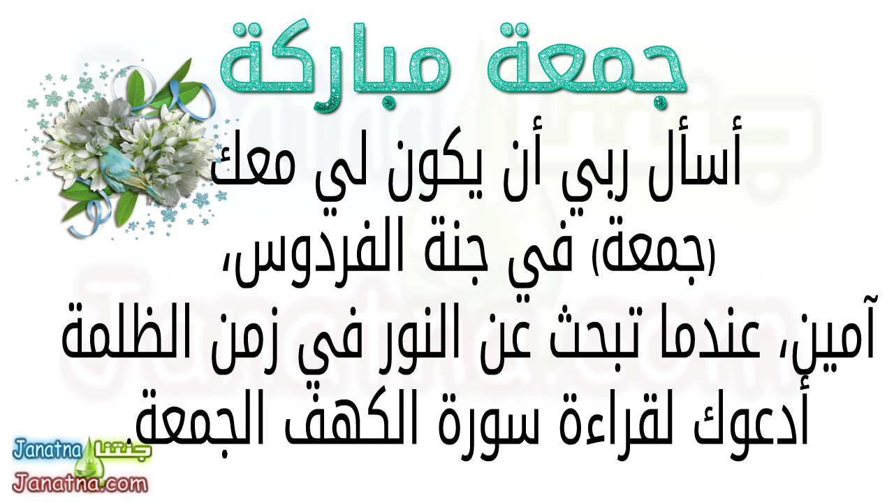 اليوم (يوم الجمعة)، أسأل ربي أن يكون لي معك (جمعة) في جنة الفردوس، آمين، عندما تبحث عن النور في زمن الظلمة أدعوك لقراءة سورة الكهف الجمعة.