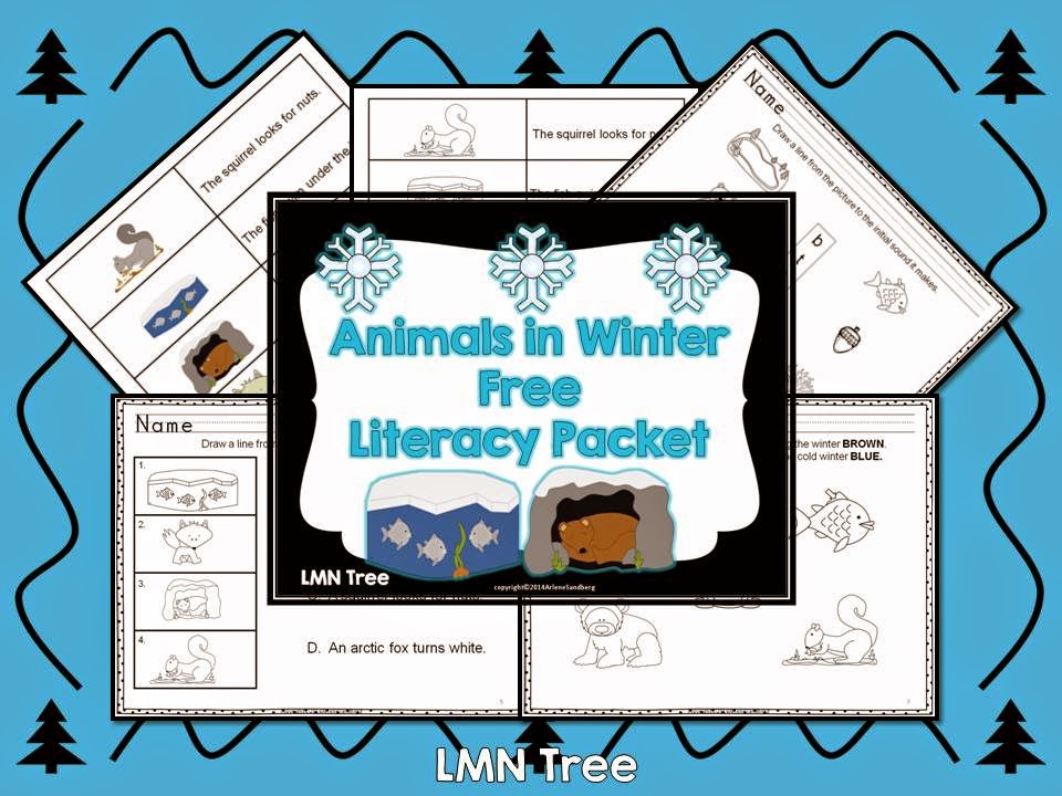 Animals in Winter Literacy Activity Packet Classroom Freebies