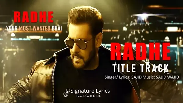 Radhe Title Track Lyrics - SAJID - WAJID | Ft Salman Khan