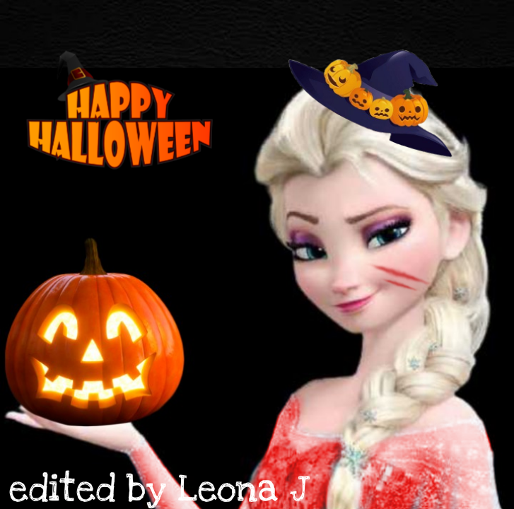Elsa celebrating Halloween