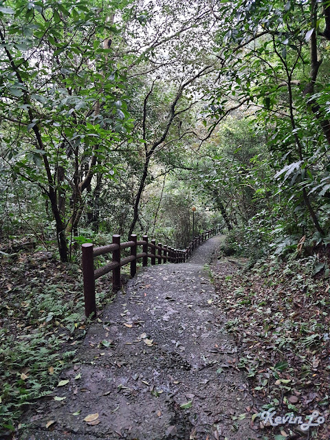 拉波波村營區水泥步道上