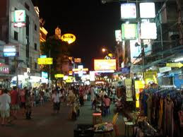 Khao San Road, Banglamphu area, with low-price accommodations