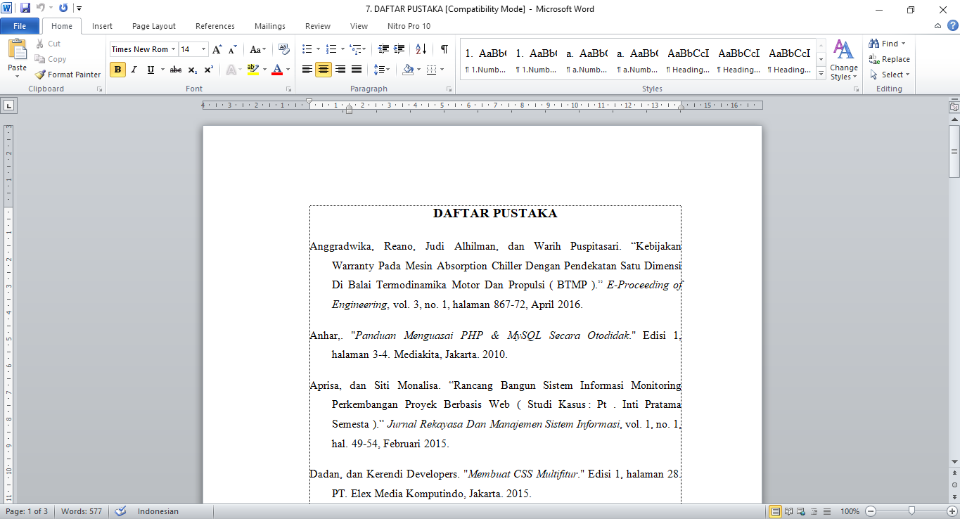 Cara Mudah Membuat Daftar Pustaka Otomatis Di Ms Word Riset