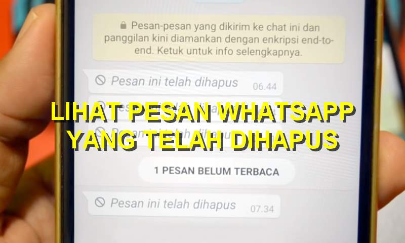 Cara Mengetahui Chat Whatsapp Yang Sudah Dihapus Tapi Belum Dibaca