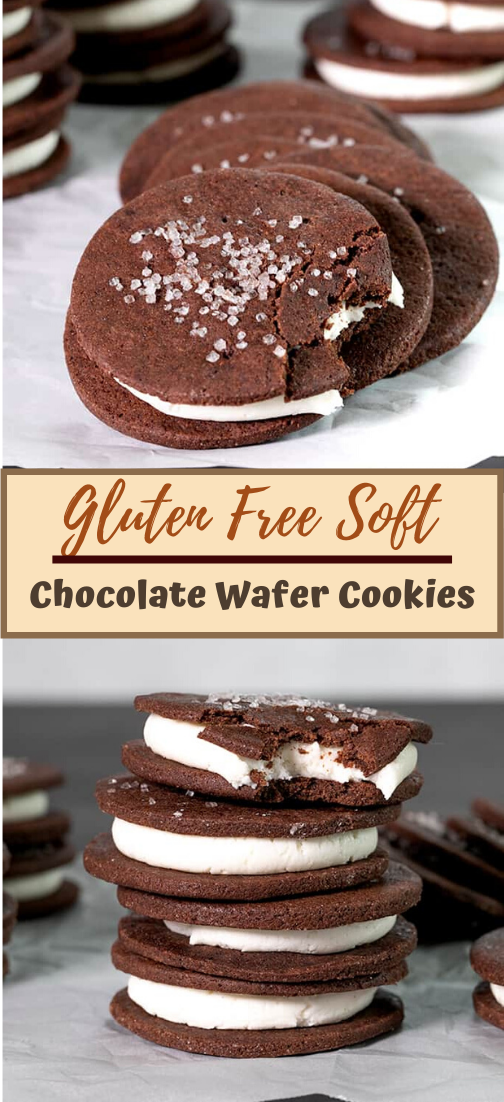 Gluten Free Soft Chocolate Wafer Cookies #desserts #cakerecipe #chocolate #fingerfood #easy