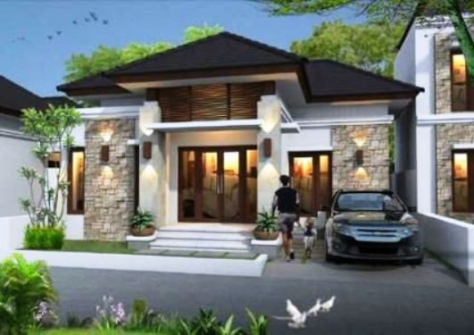 20 Inspirasi Fasad Rumah Minimalis 1 Lantai Dengan Atap Limasan