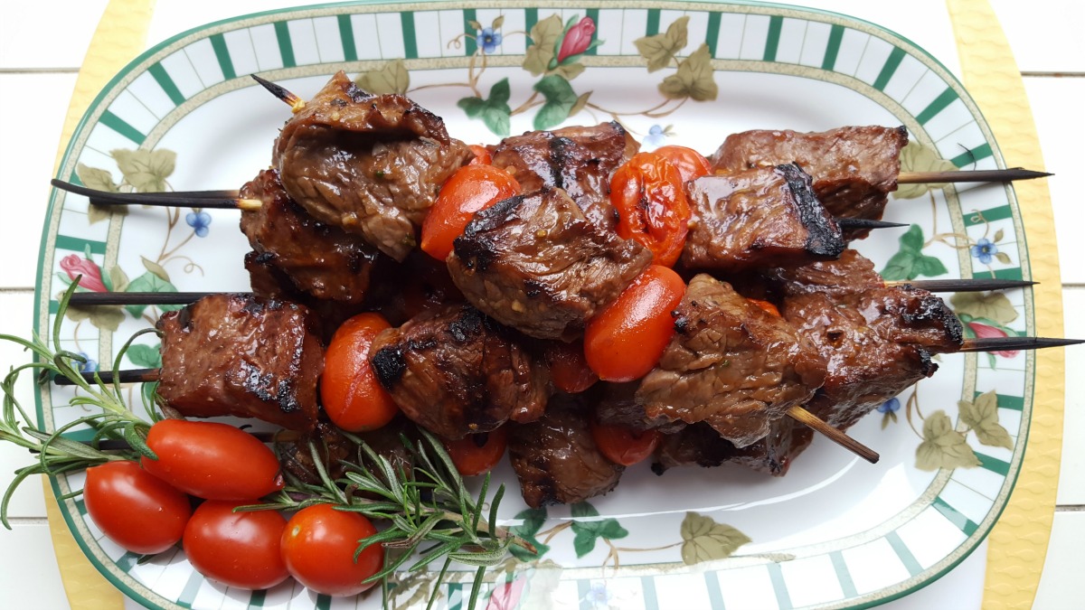 Grilled Beef Tips in a Savory Marinade JustOneDonna