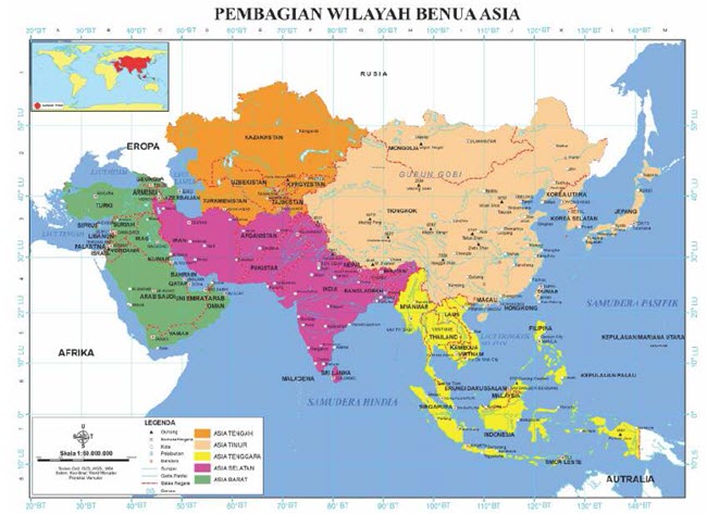 Nama wilayah luas di rusia meliputi hampir seluruh wilayah asia utara