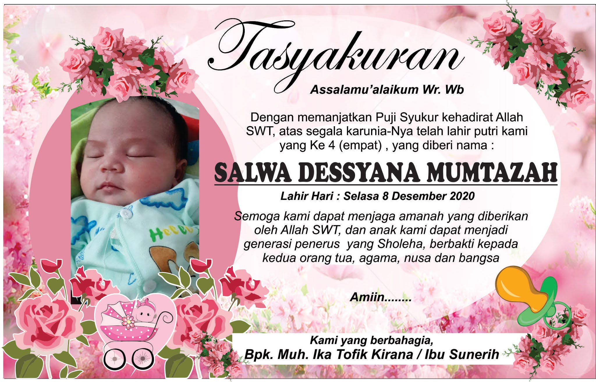 Design Template Label Tasyakuran Bayi Baru Lahir Update terbaru