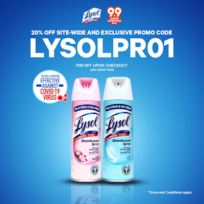 Get Lysol Disinfectant Spray at up to 20% and 30% off in Shopee’s 9.9 Sale!