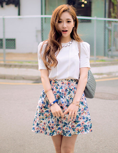 [Chuu] Mini Floral Circle Skirt | KSTYLICK - Latest Korean Fashion | K ...