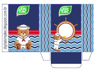 Nice Sailor Bear Free Printable Tic Tac  Box.