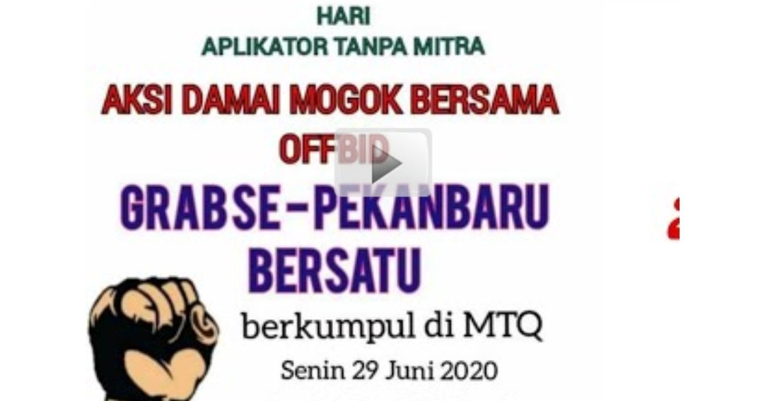 Demo driver grab pekanbaru 2020