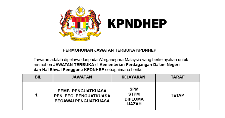 Kementerian perdagangan dalam negeri dan hal ehwal pengguna malaysia