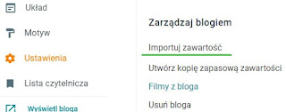 Jak przywrócić treść blogu na Bloggerze.