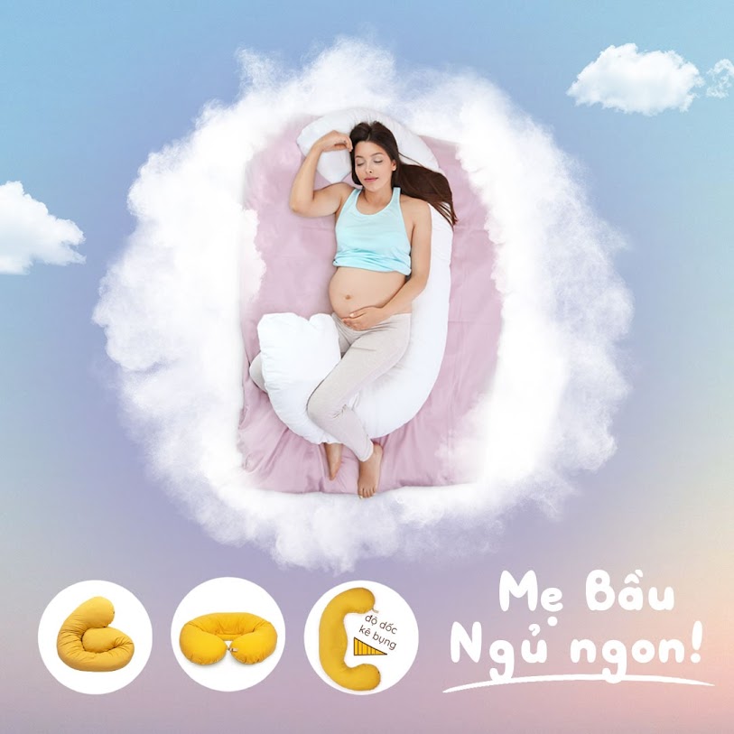 [A159] Mua ngay gối đa năng Bà Bầu bồng gòn lông vũ giảm đau nhức cơ thể