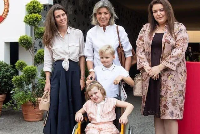 Princess Caroline of Hanover, Charlotte Casiraghi Rassam, Princess Gabriella and Prince Jacques. Chloe playsuit