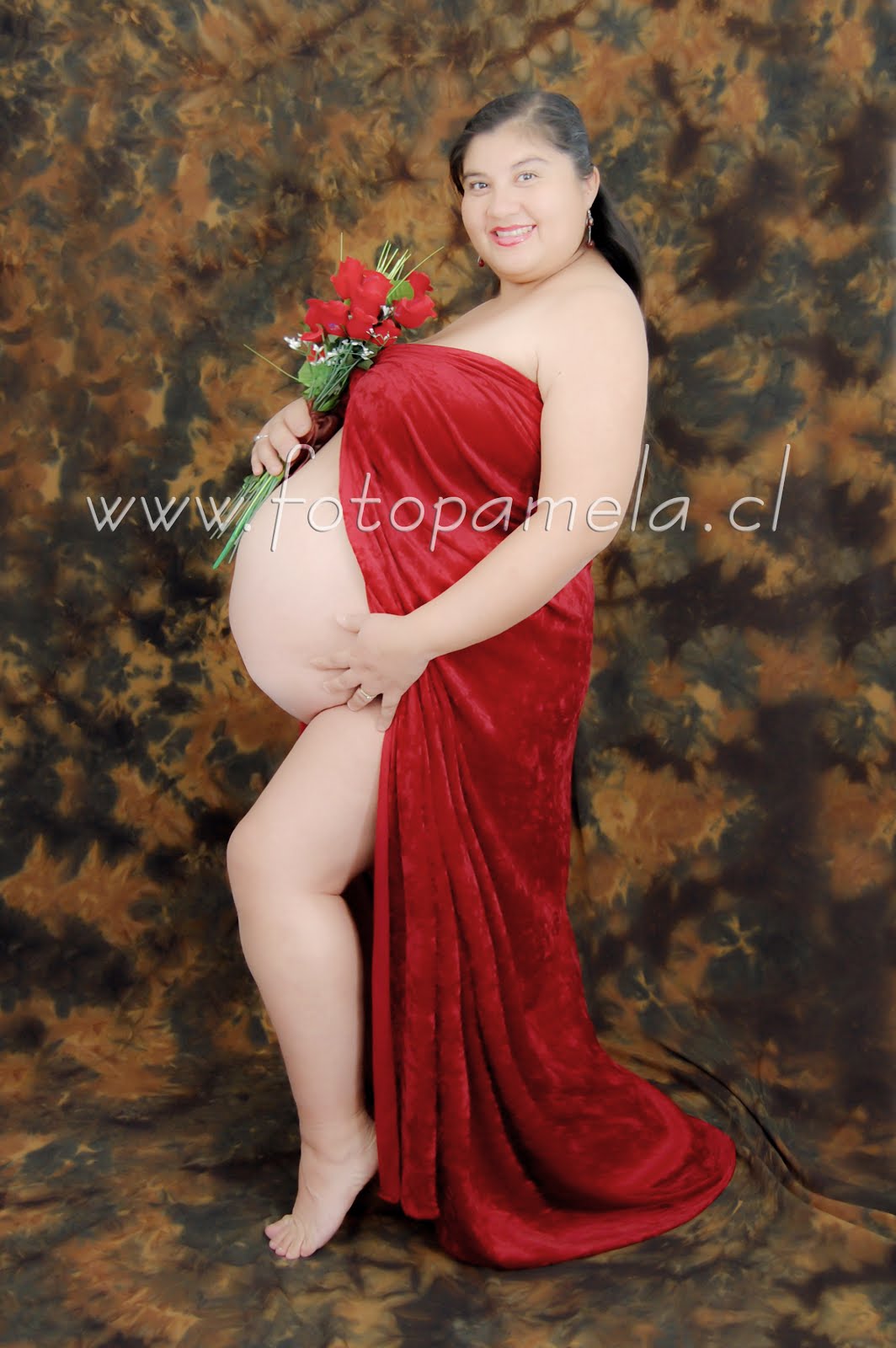 embarazada tela roja santiago fotos