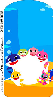 Baby Shark Party: Free Printable Candy Buffet Labels. 