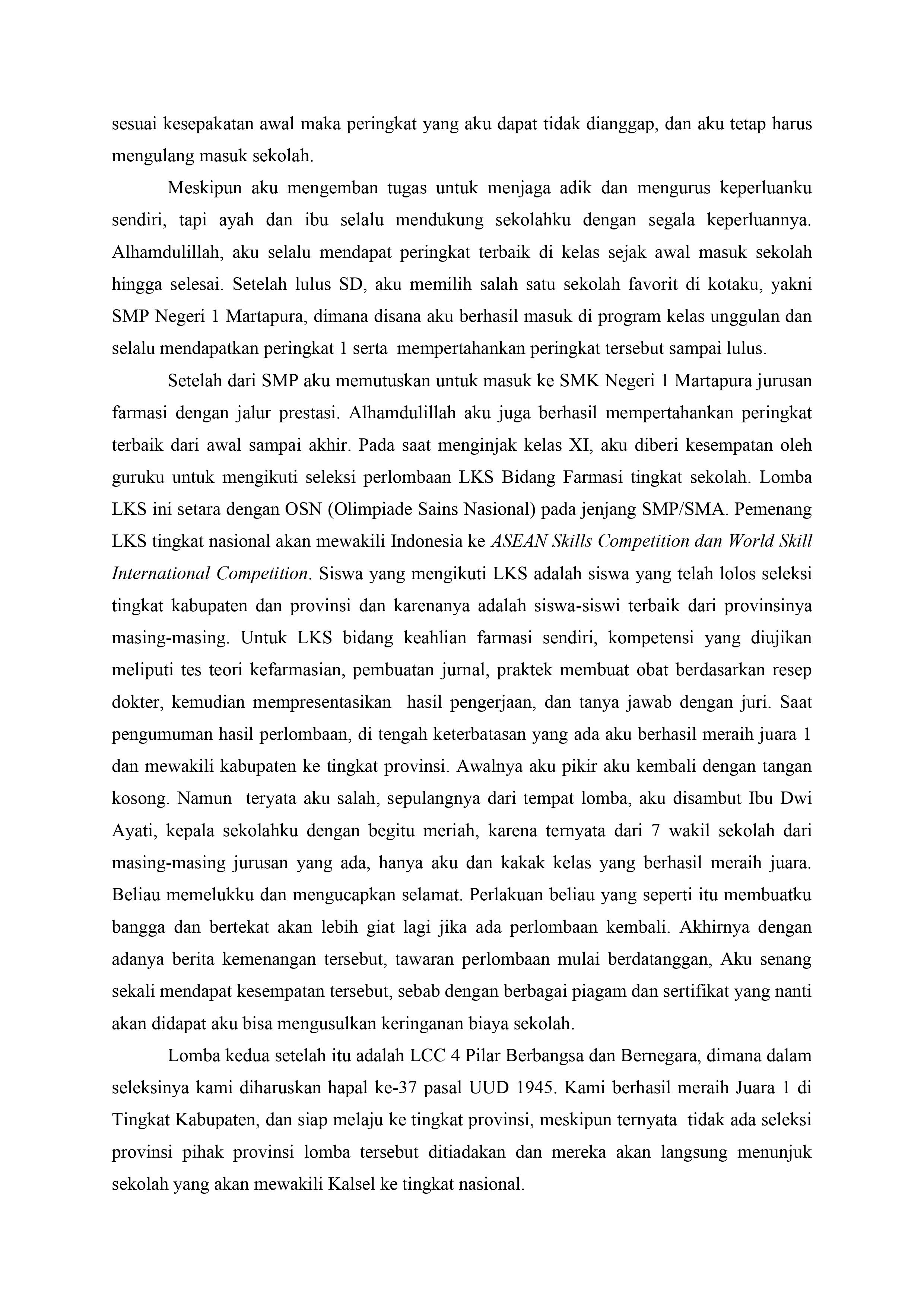 Contoh Essay Beasiswa Unggulan
