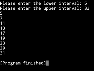 Printing prime numbers in a given interval (Python) - BoiCoder
