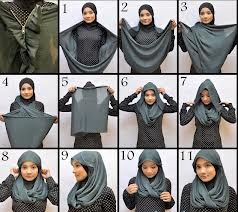 cara memakai jilbab modern, memakai jilbab modern