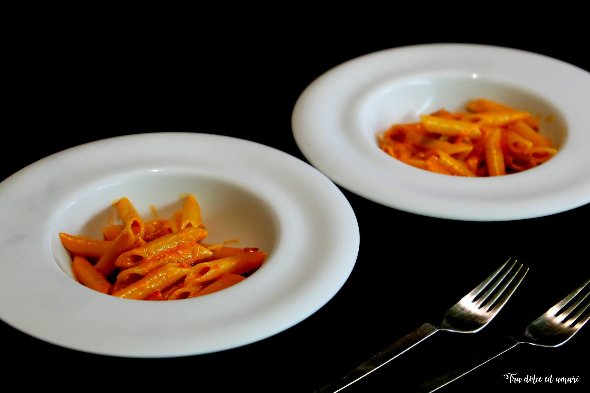 Tra dolce ed amaro Back to the eighties Penne alla Vodka