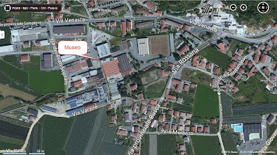 Map (Google) Showing Location of the Harp Museum in Piasco