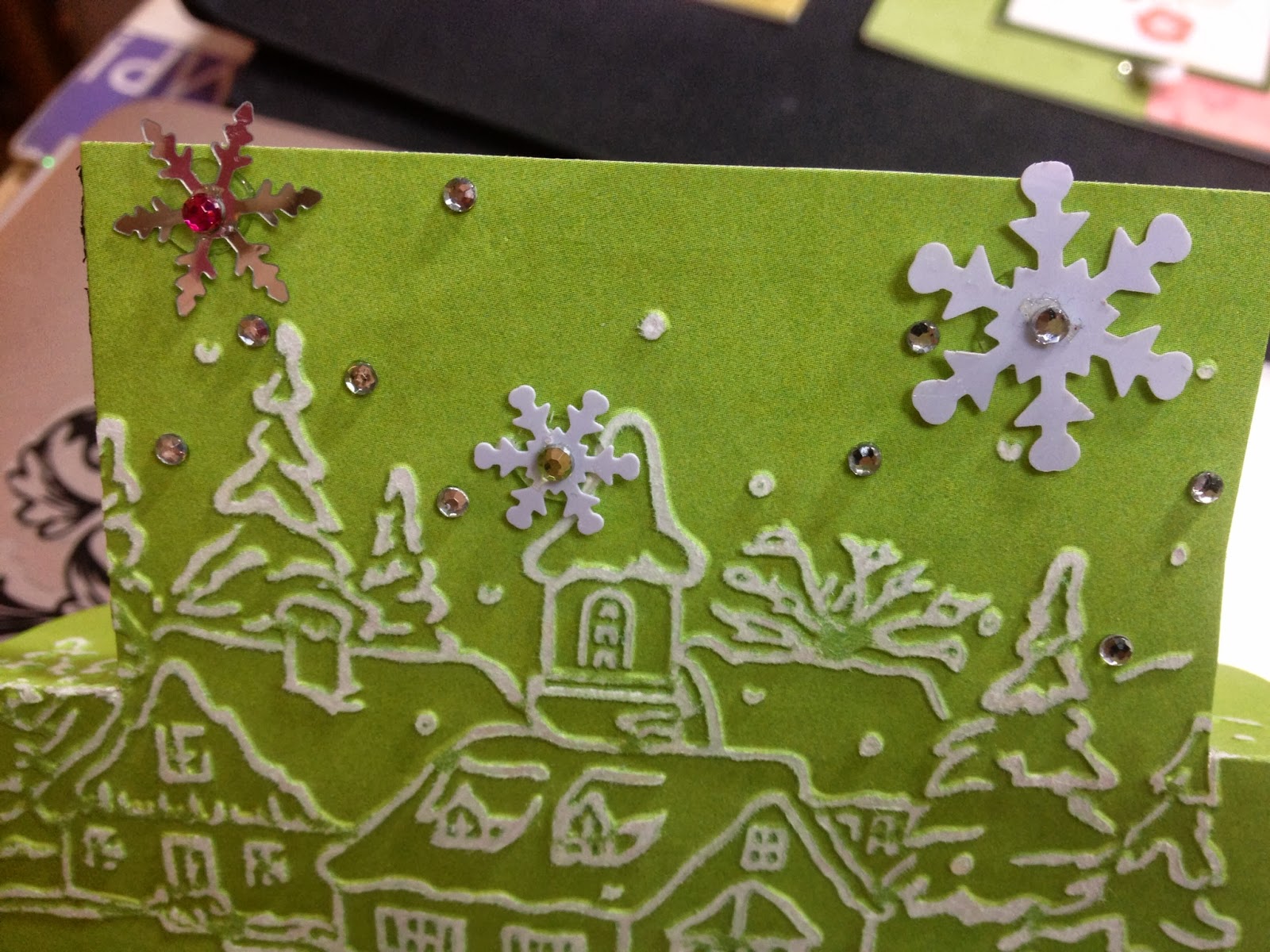 Scrapbook Memories Nellie Snellen Peaceful Village3 Embossing Folder