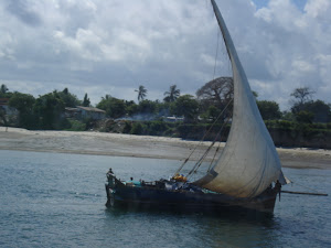 Dhow off Zanzibar Beach