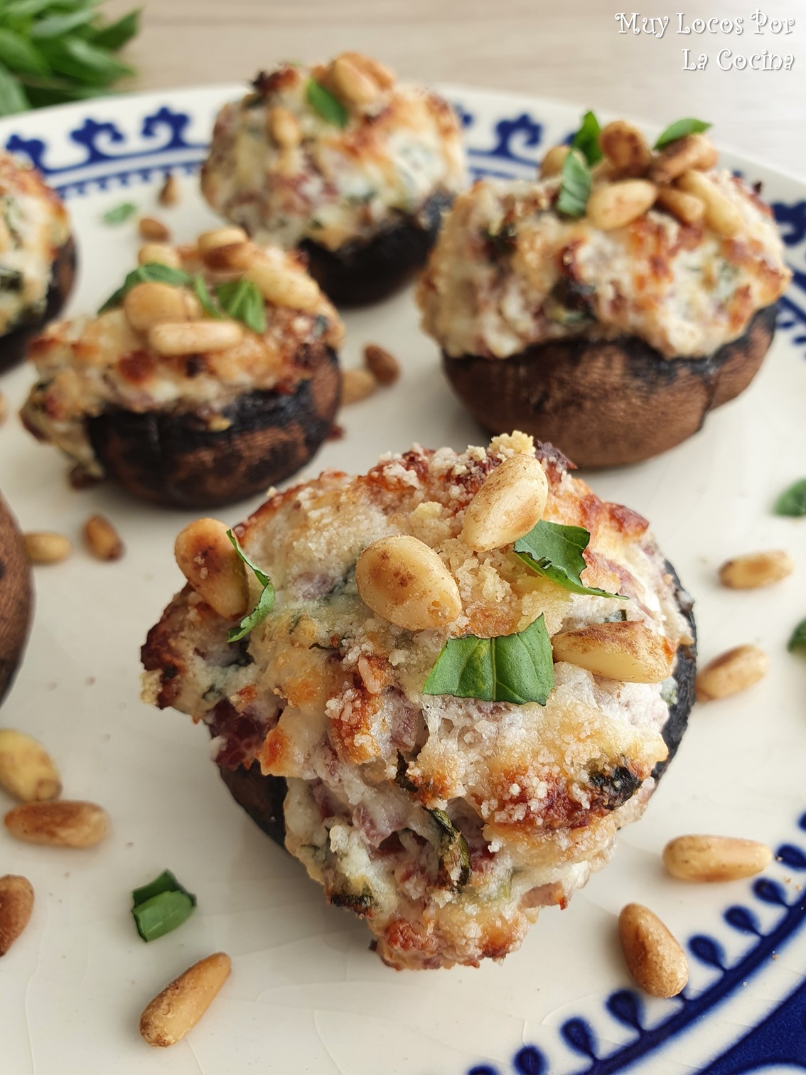 Muy Locos Por La Cocina Champiñones Portobello al Horno Rellenos de