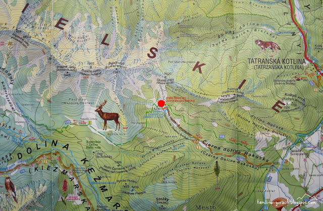 Schronisko pod Szarotką na mapie