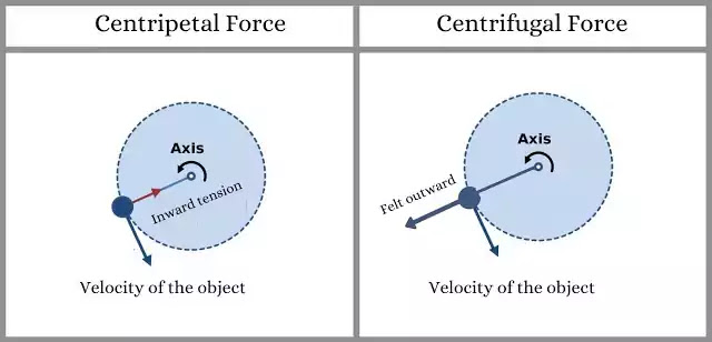 centripetal and centrifugal force