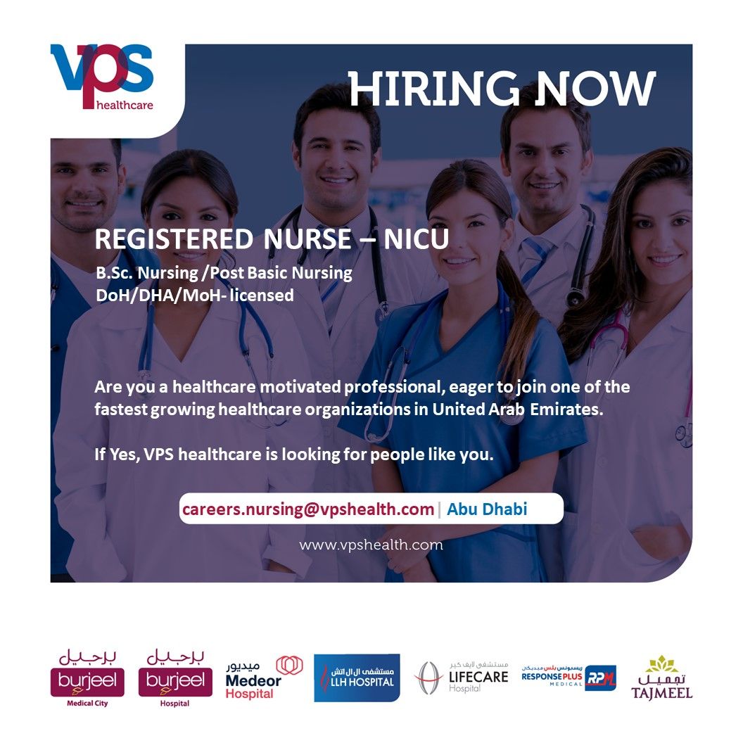 Registered Nurse NICU Job Vacancies in UAE