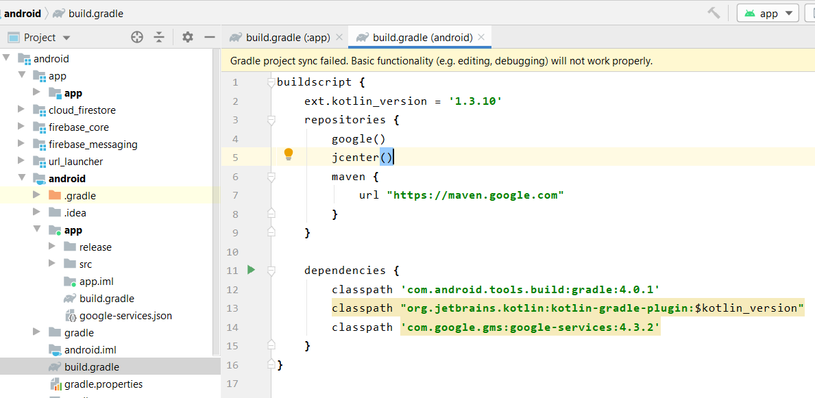 flutter gradle version flutter gradle version