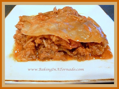 Crockpot Stuffed Cabbage Lasagna | recipe developed by www.BakingInATornado.com | #recipe #dinner