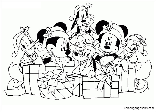 Disney Christmas Coloring Pages