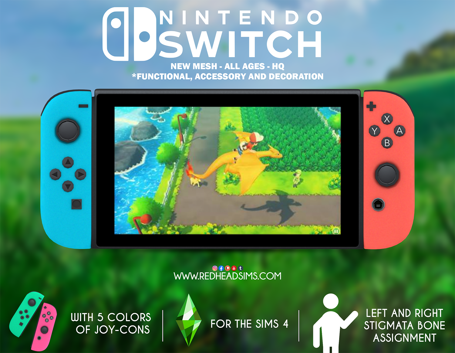 grammatik slot Op NINTENDO SWITCH - FUNCTIONAL, ACCESSORY AND DECORATION - REDHEADSIMS - CC