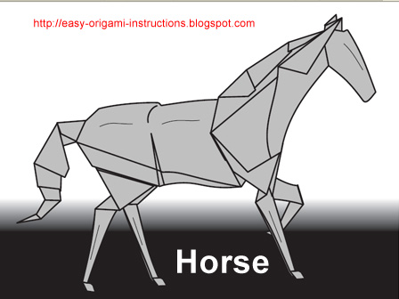 Конь оригами схема сборки