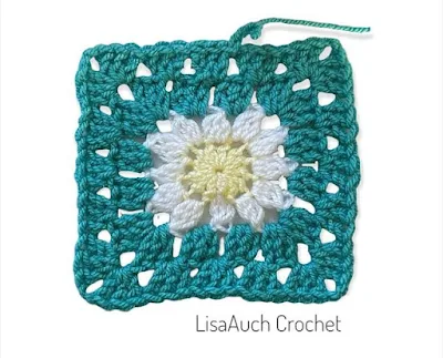 How to crochet a daisy granny square