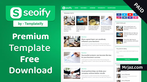[Paid] Seoify - Premium Blogger Template Free Download • Seoify v1.4.0 Solid Blogger Template Download