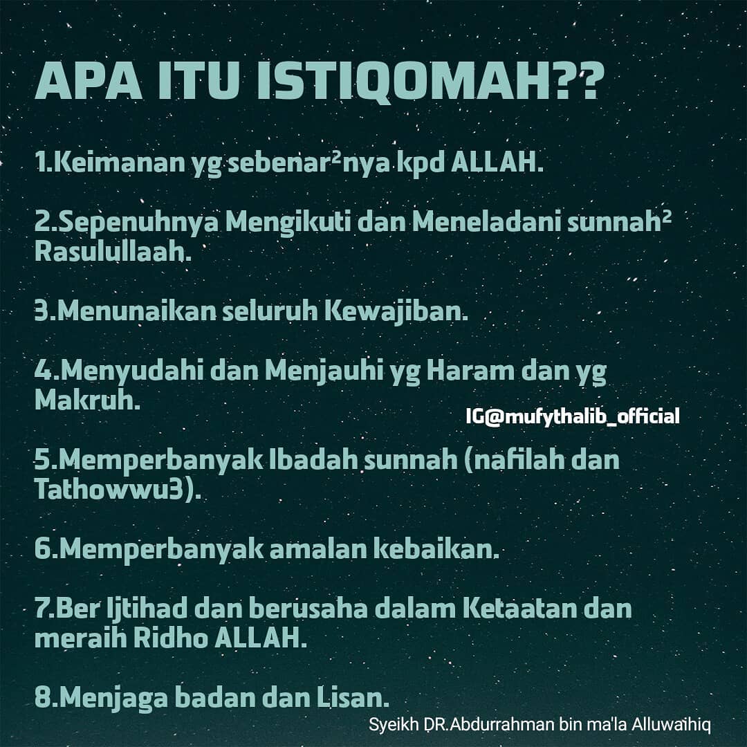 Foto Dakwah Apa arti istiqomah